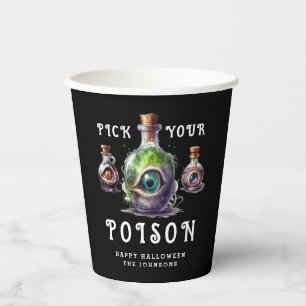 Halloween Cocktail Party Pick Your Poison Paper Cups