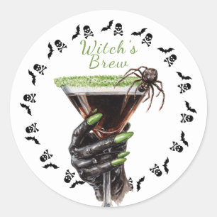Halloween Cocktail Party   Witch’s Brew Sticker 