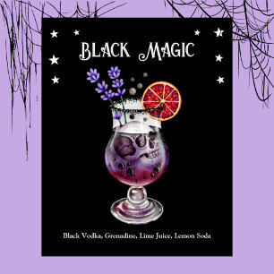 Halloween Cocktail Party with Skull Recipe  Poster