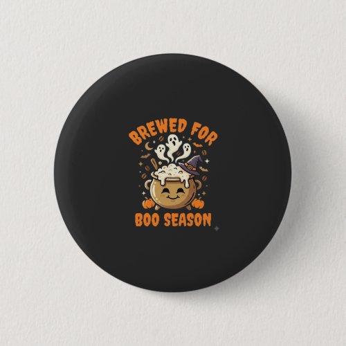 Halloween Coffee Boo Season Button