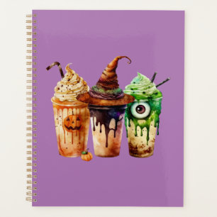 Halloween Coffee Drink Watercolor Trio Planner