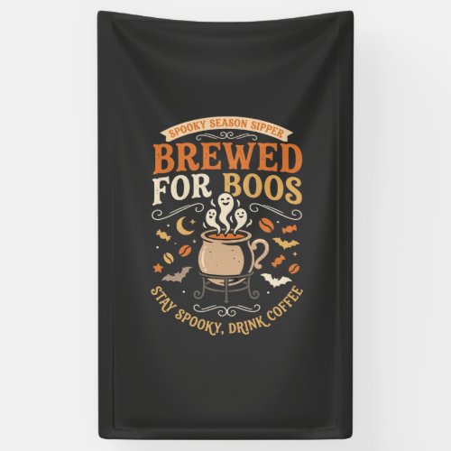 Halloween Coffee Ghost Celebration Banner