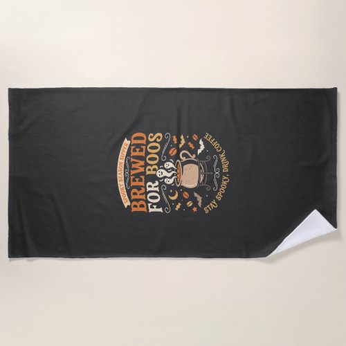 Halloween Coffee Ghost Celebration Beach Towel