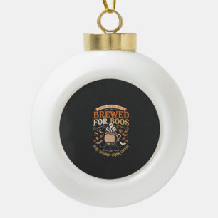 Halloween Coffee Ghost Celebration Ceramic Ball Christmas Ornament