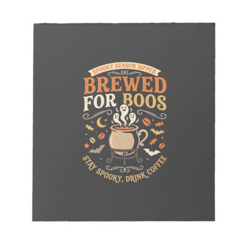 Halloween Coffee Ghost Celebration Notepad