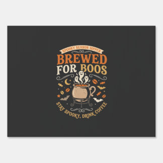 Halloween Coffee Ghost Celebration Sign