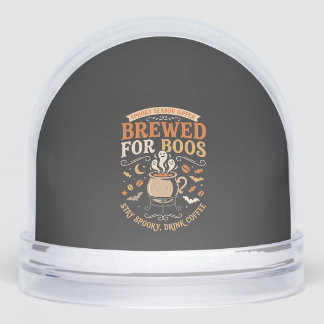 Halloween Coffee Ghost Celebration Snow Globe