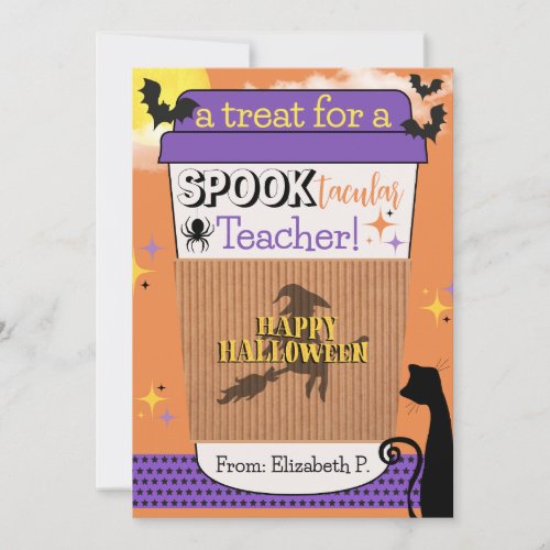 Halloween Coffee Gift Card Holder