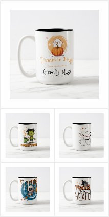 Halloween Coffee Mugs | Witch Ghost Pumpkin Gifts