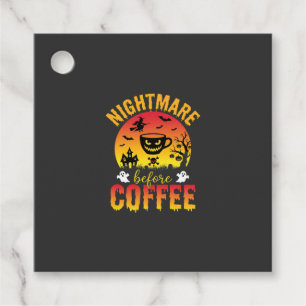 Halloween Coffee Nightmare Before Coffee Spooky Ve Favor Tags