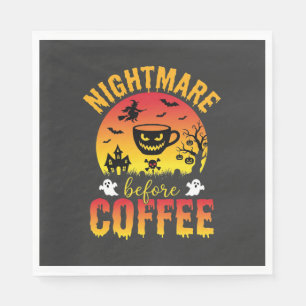 Halloween Coffee Nightmare Before Coffee Spooky Ve Napkins