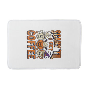 Halloween Coffee Scary Until Coffee Vintage Shirt_ Bath Mat