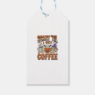 Halloween Coffee Scary Until Coffee Vintage Shirt_ Gift Tags
