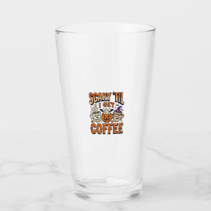 Halloween Coffee Scary Until Coffee Vintage Shirt_ Glass