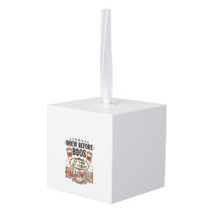 Halloween Coffee Shirt Brew Before Boos Vintage De Cube Ornament