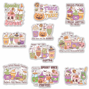 Halloween Coffee Sticker