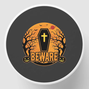 Halloween Coffin Beware Pumpkin Horror Design_1 Mini Candle Favors