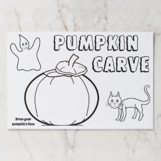 Halloween Color Me 25 Tearaway Paper Placemat
