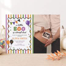 Halloween Colorful Baby Shower Party Invitation