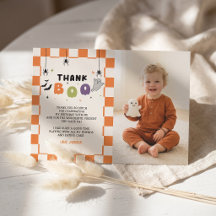 Halloween Colorful Birthday Thank You Card
