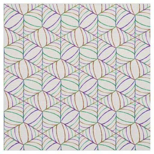 Halloween Colorful Fun Cobwebs Cute Pattern Funny Fabric