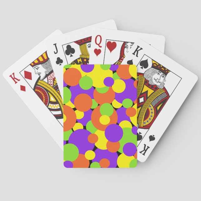 Halloween Colors | Circles | Poker Cards (Back)