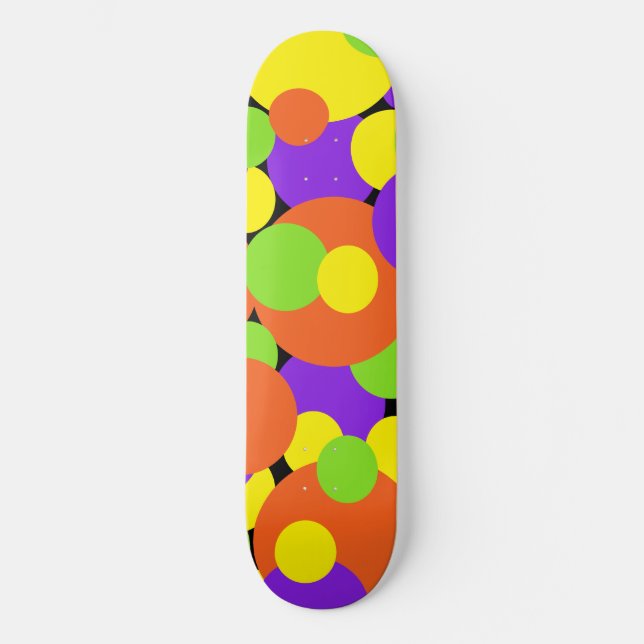 Halloween Colors | Circles | Skateboard (Front)