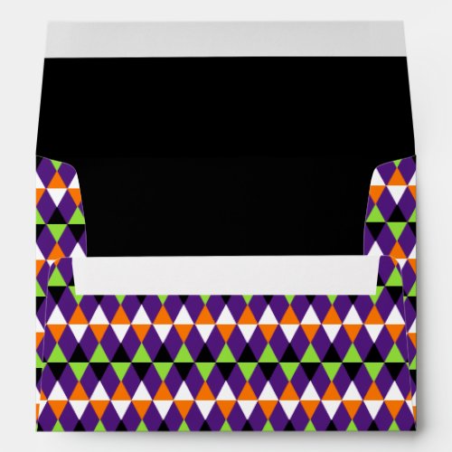 Halloween Colors Modern Pattern Party Invitations Envelope