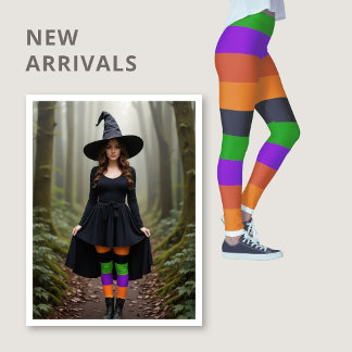 Halloween Colors Witch Leggings
