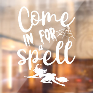 Halloween Come In For a Spell Witch Window Cling