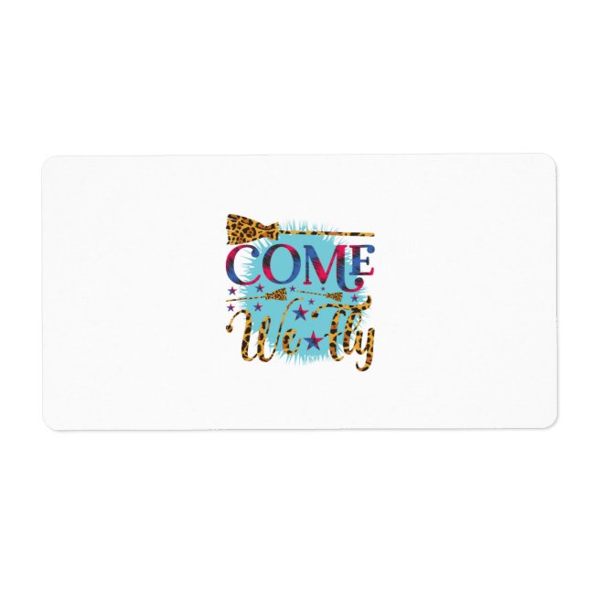 Halloween Come We Fly Label (Front)
