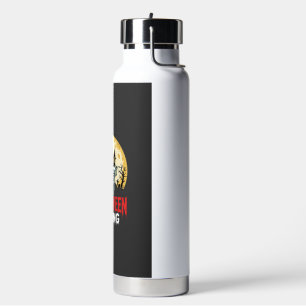 Halloween Coming Dancing Skeletons Haunted Castle Water Bottle