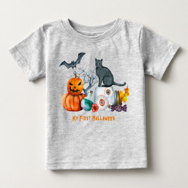 Halloween Composition My First Halloween Baby T-Shirt (Front)