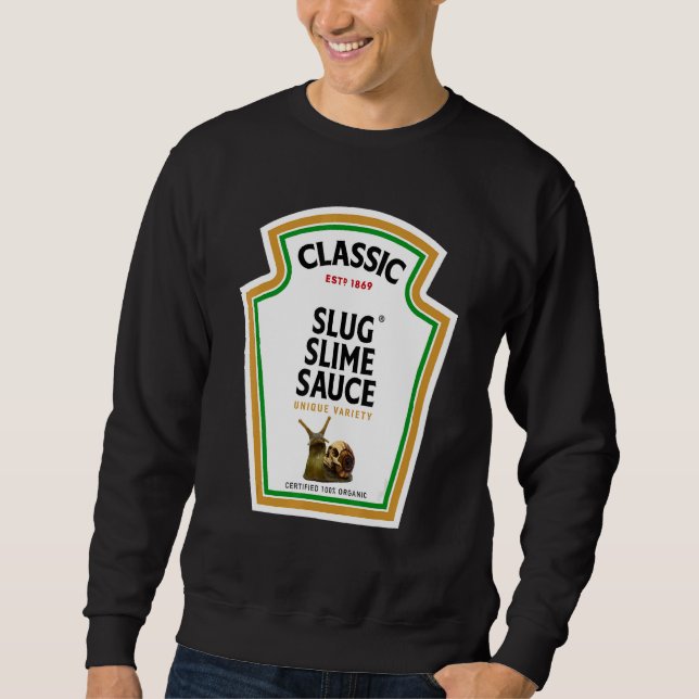 Halloween Condiment Bottle  Slug Slime Sauce Potio Sweatshirt (Front)