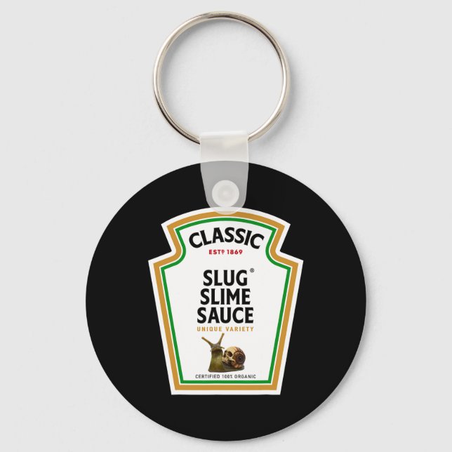 Halloween Condiment Sauce Bottle Slug Slime Sauce  Keychain (Front)