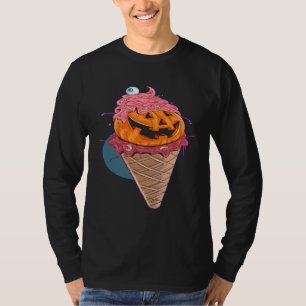 Halloween cones Pumpkin Worms icecream T-Shirt