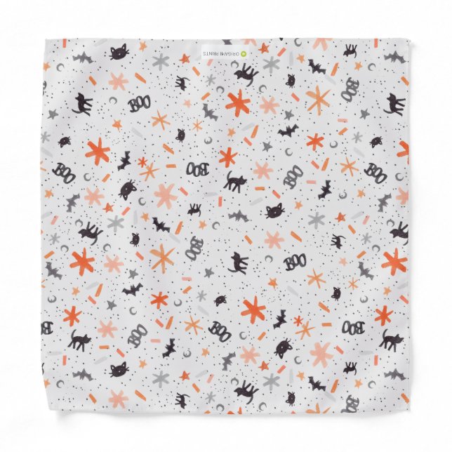 Halloween Confetti Print Bandana (Front)