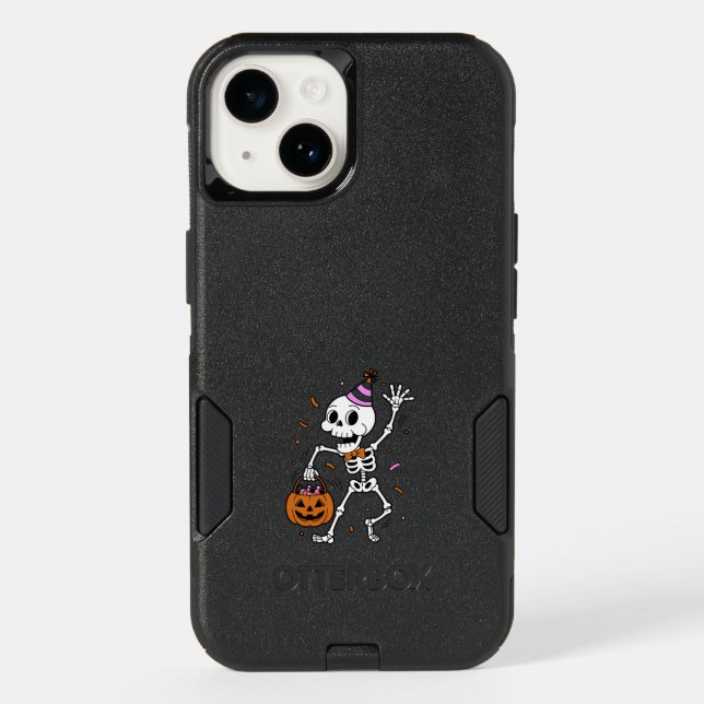 Halloween Confetti Skeleton Otterbox iPhone Case (Back)