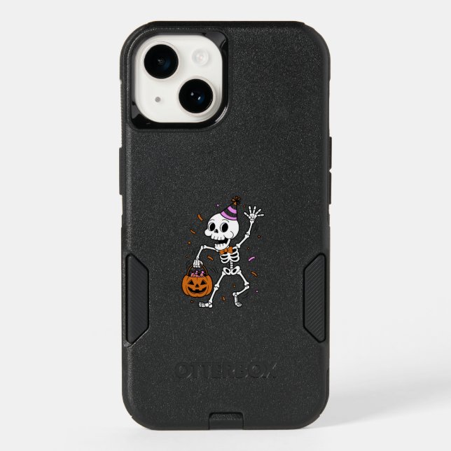 Halloween Confetti Skeleton Otterbox iPhone Case (Back)
