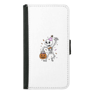 Halloween Confetti Skeleton Samsung Galaxy S5 Wallet Case