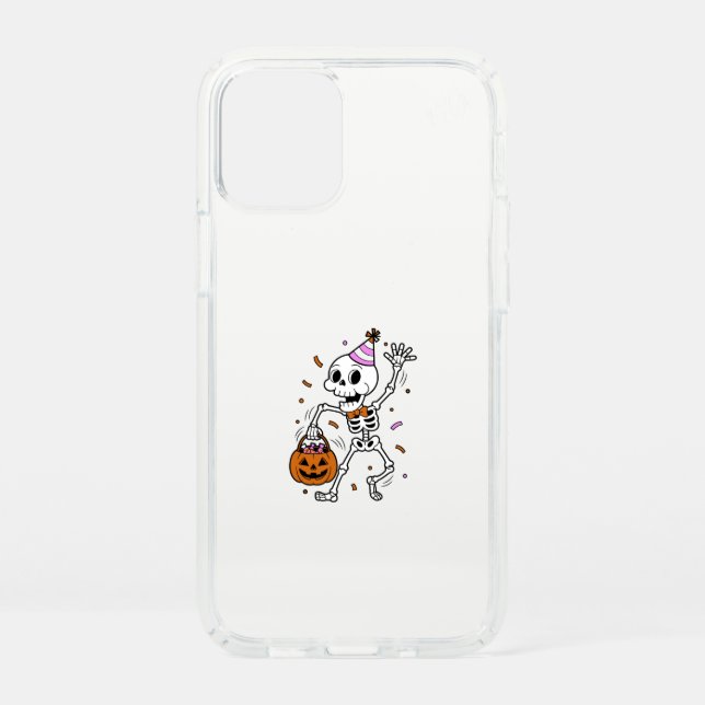 Halloween Confetti Skeleton Speck iPhone 12 Mini Case (Front)