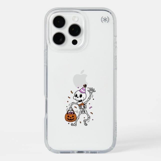 Halloween Confetti Skeleton Speck iPhone Case (Front)