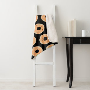 Halloween Confetti Sprinkles Donut Treats Sherpa Blanket