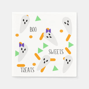 Halloween Confetti Sprinkles Ghost Napkins