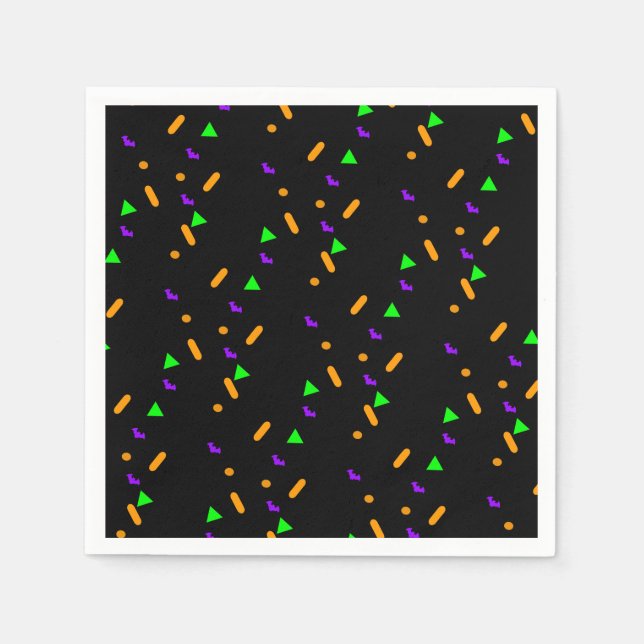 Halloween Confetti Sprinkles | Neon Napkins (Front)