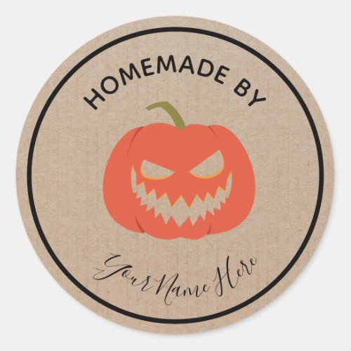 Halloween Cookie Cake Homemade By Vintage Craft Cl Classic Round Sticker