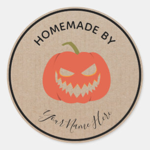 Halloween Cookie Cake Homemade By Vintage Craft Cl Classic Round Sticker