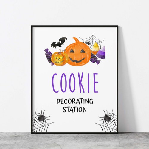 Halloween Cookie Decorating Station Party Sign