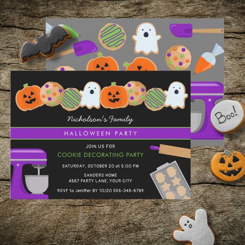 HALLOWEEN COOKIE PARTY INVITATION