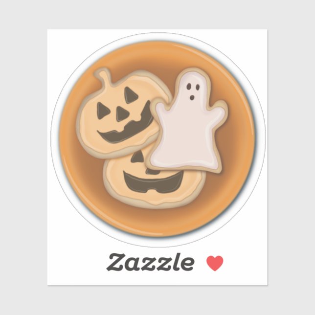 Halloween cookie plate sticker (Sheet)